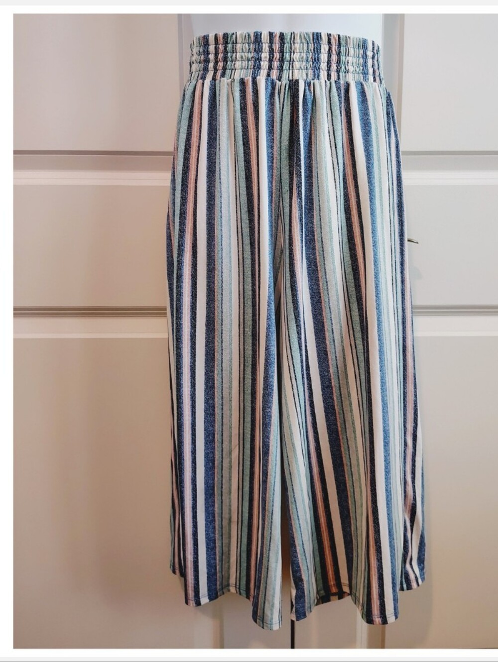 Striped Wide Leg Boho Pants